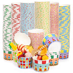 Cididu 240 Stück Papp-Eisbecher, 8 Oz Einweg-Dessert-Snack-Schalen, Party-Lieferanten Becher für heiße und kalte Speisen, Suppe, Obst, gefrorenen Joghurt