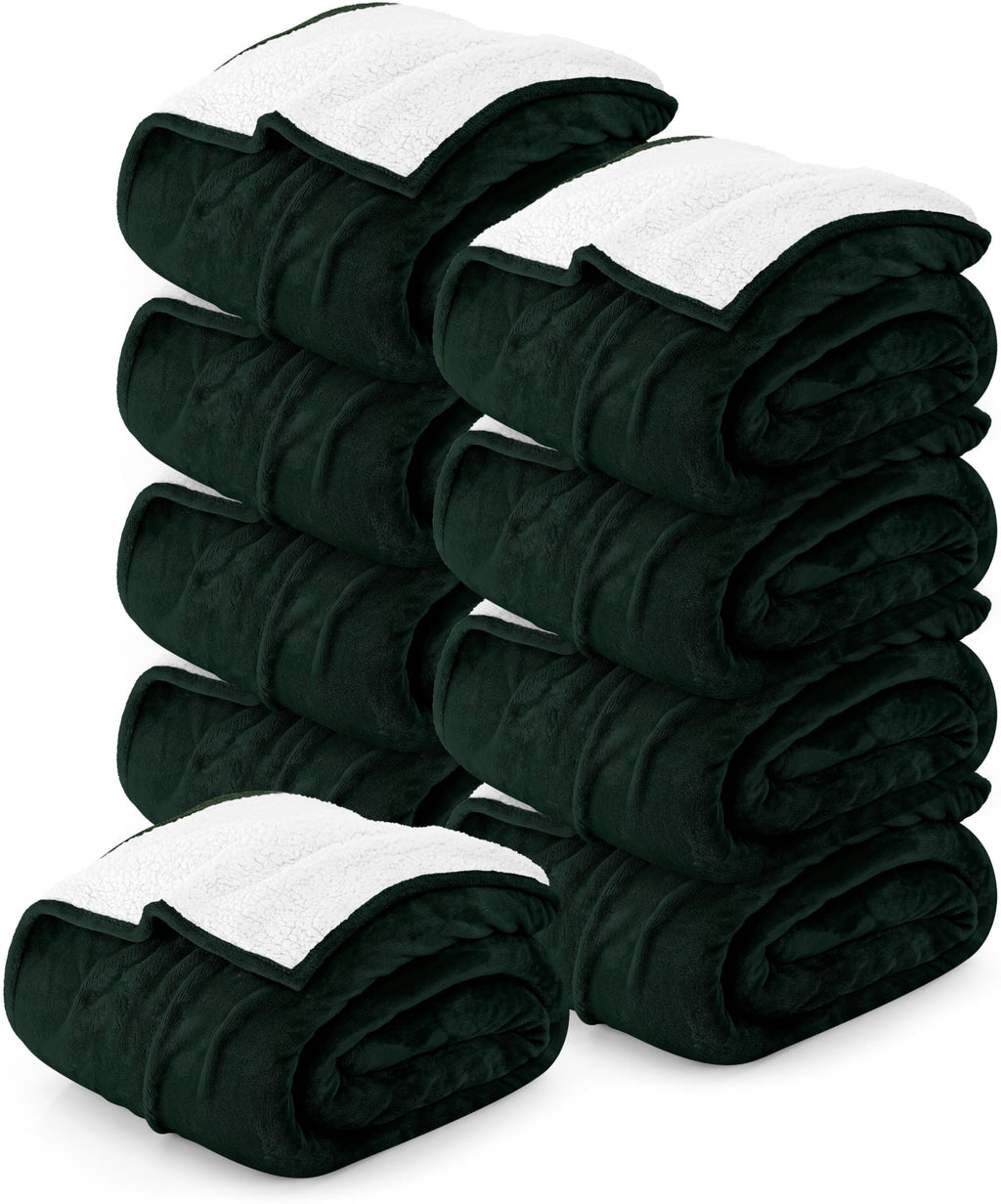 Utopia Bedding Sherpa Blanket Queen Size (Plum, 90x90 Inches) - Soft Lightweight Plush Fleece Reversible Blanket for Bed, Sofa, Couch, Camping and Travel