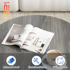 Garden 4 you Nesting Coffee Table, 23.6" Round Coffee Table Set of 2, Wooden Nesting Table Set with Metal Frame, Side Tables for Living Room Bedroom Balcony, Grey