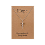 Lcherry Faith Cross Pendant Necklace for Women Religious Christian Jewelry Mother's Day Gifts for Women