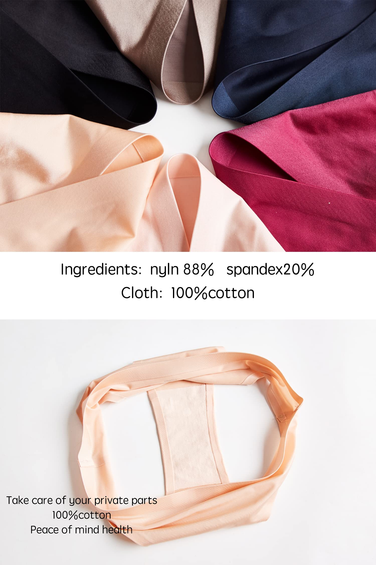 VISSAY Kvinders Frække Undertøj 6-Pak - Sømløse Usynlige Trusser med Satin Hipsters Trusser, Åndbar Blød Sexet Lingeri, Usynlig Komfort til Hverdagsbrug (Ropa Interior Mujer)(XS)