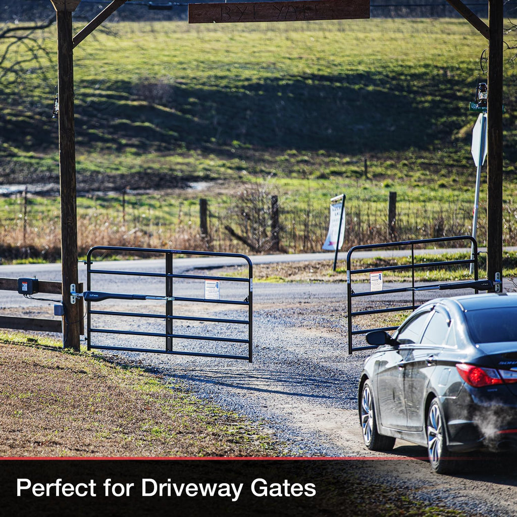 Mighty Mule MM372W Dual Automatic Gate Opener, Smart and Solar Ready-Up to 16ft Long or 550lb per Leaf, Black, 1 Dual Gate Opener Kit