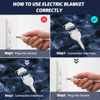 Manta Elétrica Aquecida OCTROT - Manta de Aquecimento em Sherpa de Lã para Sofá, Manta de Aquecimento de Pelo Sintético para Colo com Temporizador de 5 Posições e 10 Níveis de Aquecimento, Certificação ETL&FCC, para Adultos