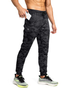 G Gradual Men's Sweatpants with Zipper Pockets Athletic Pants Traning Track Pants Joggers for Men Soccer, Running, Workout (Grey Camo, Medium)