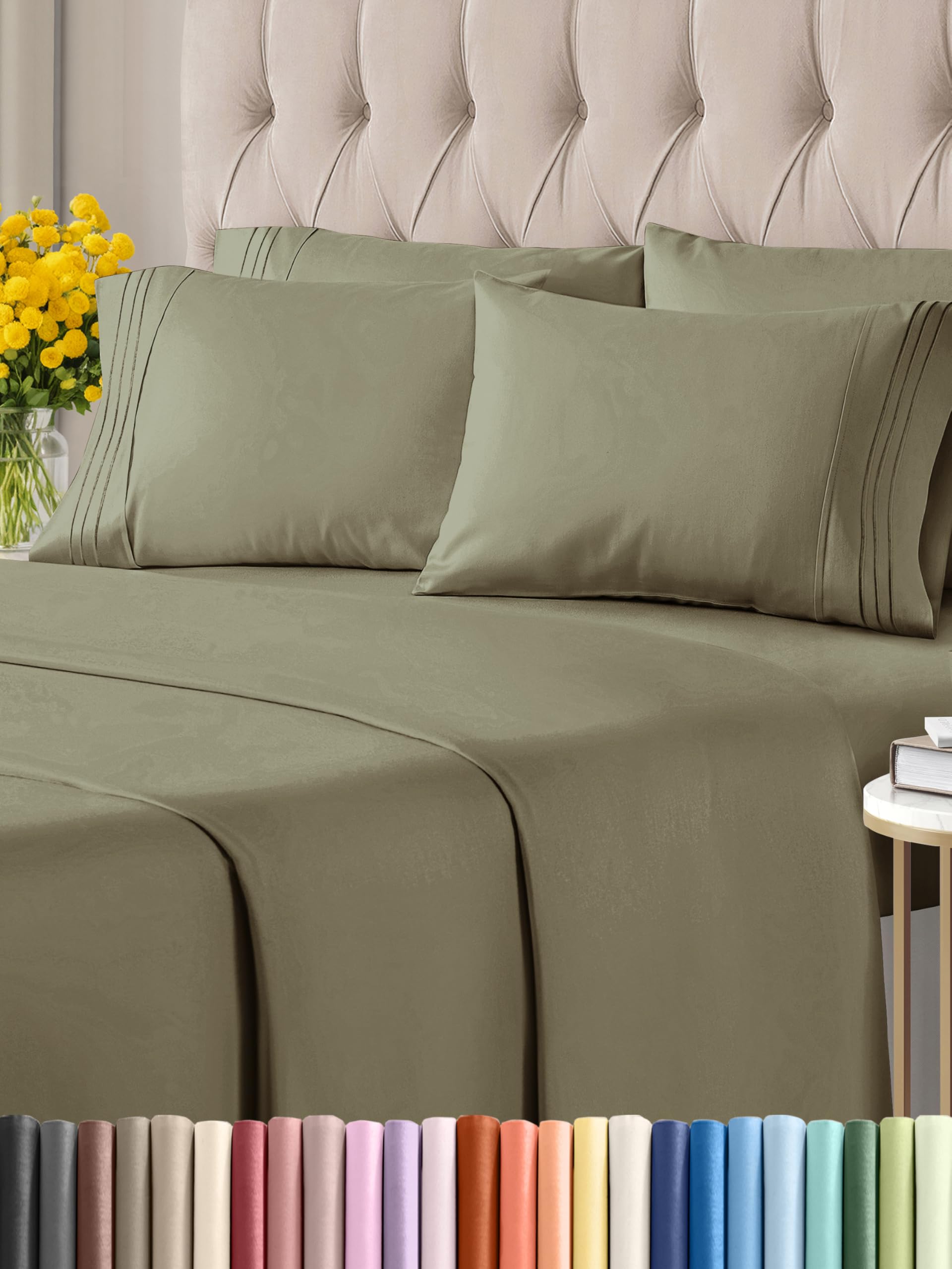 King 6 Piece Sheet Set - Breathable & Cooling Bed Sheets - Hotel Luxury Bed Sheets for Women, Men, Kids & Teens - Comfy Bedding with Deep Pockets & Easy Fit - Soft and Wrinkle Free - King White Sheets