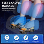 Massage Chair, Zero Gravity Full Body Massage Chair, Shiatsu Recliner with 14 Massage Points, Lumbar & Calf Heating, 20 Auto Modes, Spacious Massage Area, Bluetooth Speaker, Touch Screen Controller