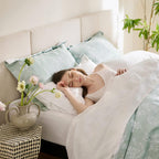 Bedsure Duvet Cover Queen Size - Reversible Floral Duvet Cover Set with Zipper Closure, Green Bedding Set, 3 Pieces, 1 Duvet Cover 90"x90" with 8 Corner Ties and 2 Pillow Shams 20"x26" - Grand Goldman