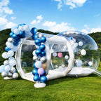 Aufblasbares Bubble-Haus für Kinder, 10ft Durchmesser klarer aufblasbarer Bubble-Dom-Zelt mit Gebläse & Pumpe, gewerblicher PVC wasserdichter Gartenzelt mit 6ft Tunnel, Party, gewerbliche Nutzung, Valentinstag Hochzeit