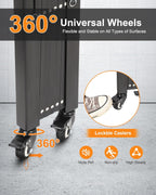 Single Foldable Security Gate 50" H x 75" W Aluminum Expandable Fence Portable Safety Barrier with Casters Retractable Driveway Gates 360°Rolling Barricade Gate Mobile Barricade Safety Barrier