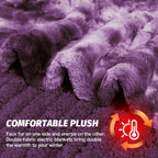 Manta Elétrica Aquecida OCTROT - Manta de Aquecimento em Sherpa de Lã para Sofá, Manta de Aquecimento de Pelo Sintético para Colo com Temporizador de 5 Posições e 10 Níveis de Aquecimento, Certificação ETL&FCC, para Adultos