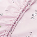 Zestaw pościeli Berkshire Blanket Peanuts® dla dzieci, rozmiar pełny - 4 części, Peanuts® mini pozy i łapy szare, urocze postacie Snoopy nadrukowane na miękkich mikrofibrowych prześcieradłach