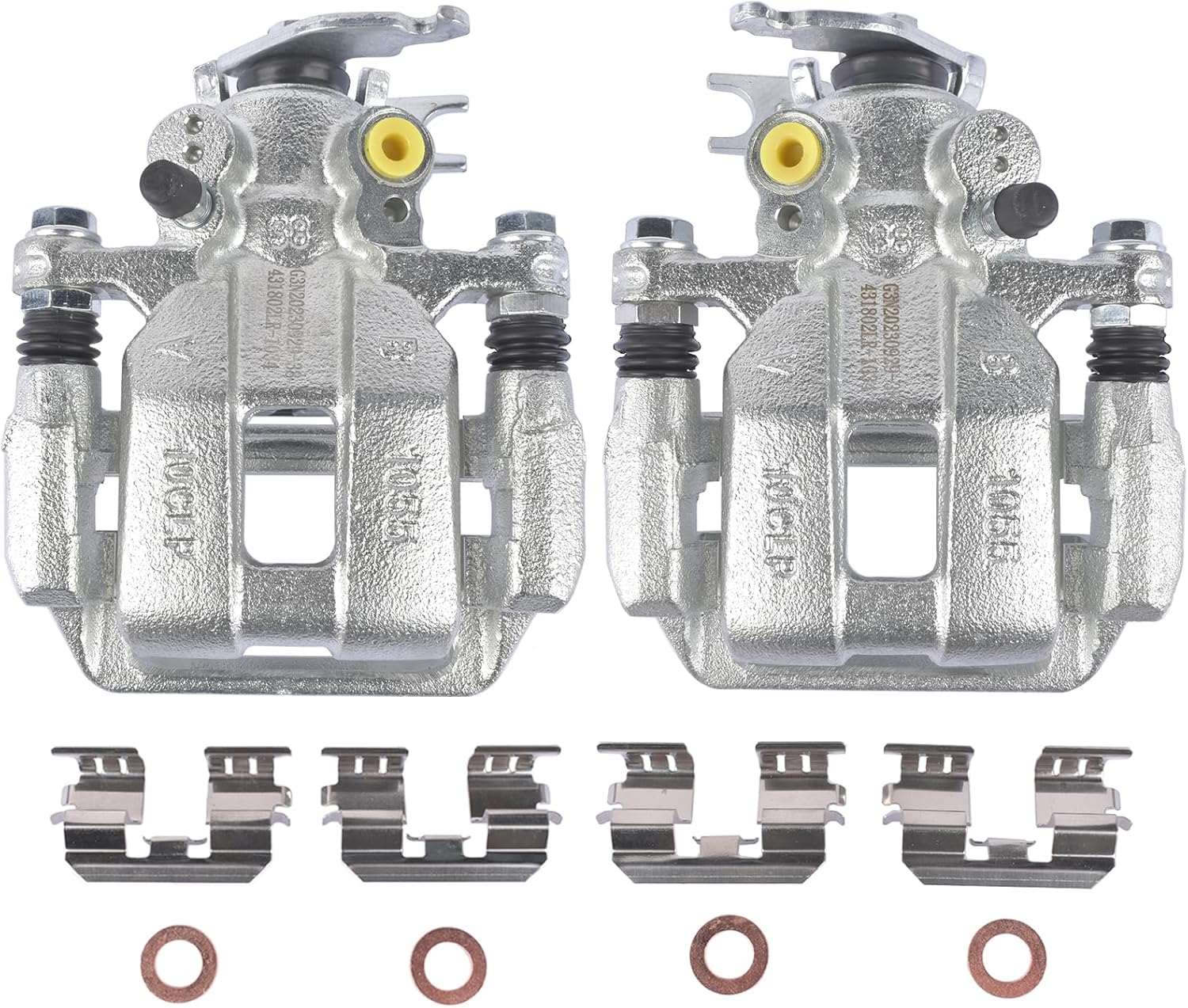 19-B3358 19-B3359 Disc Brake Caliper Assembly with Bracket Replacement for Select Honda and Acura Models - Accord 2008-2012, TSX 2009-2014 - Rear Driver and Passenger Side