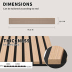 POHARE Wood Slat Wall Panels, 2 Pack Accent Decorative Acoustic Wood Slats for Wall and Ceilings, Acoustic Panels for Interior Wall Décor on Felt Back Board, Oak, 8 x 1 ft - Grand Goldman