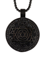 HAQUIL Seal of Solomon Necklace, Stainless Steel 12 Constellations Hexagram Six Pointed Star Protection Amulet Talisman Pendant, Jewish Jewelry Gift