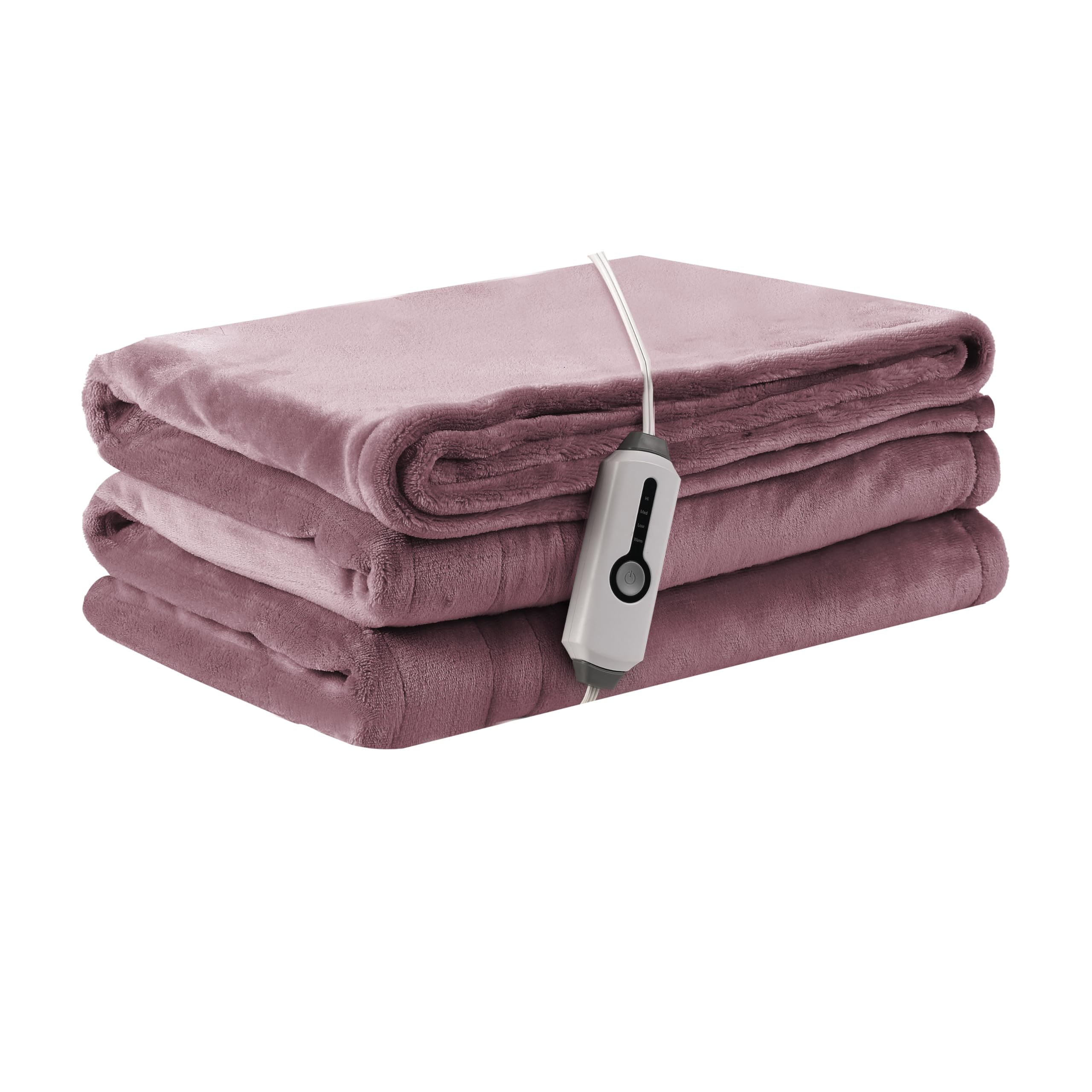 Elektrisch verwarmd deken 72" x 84" volledige maat flanellen stof met 4 verwarmingsniveaus & 10 uur automatische uitschakeling, ademend warm en wasbaar voor zacht en bed - lichtgrijs