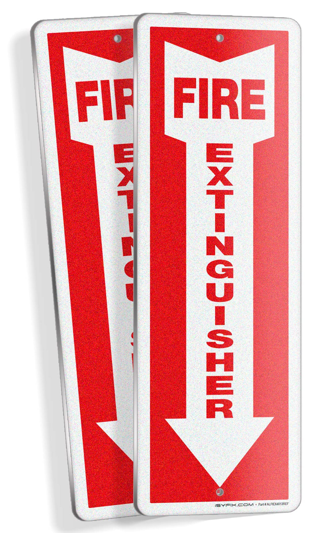 iSYFIX Fire Extinguisher Signs – 3 Pack 4x12 Inch – 40 mil Thick Polystyrene Plastic, Laminated for Ultimate UV, Weather, Scratch, Water & Fade Resistance, Indoor & Outdoor