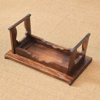 Japanese Floor Table, Small Coffee & Tea Table, Altar for Meditation, Low Table for Sitting on Floor, Wood Bed Tray With Foldable Legs, Laptop Desk