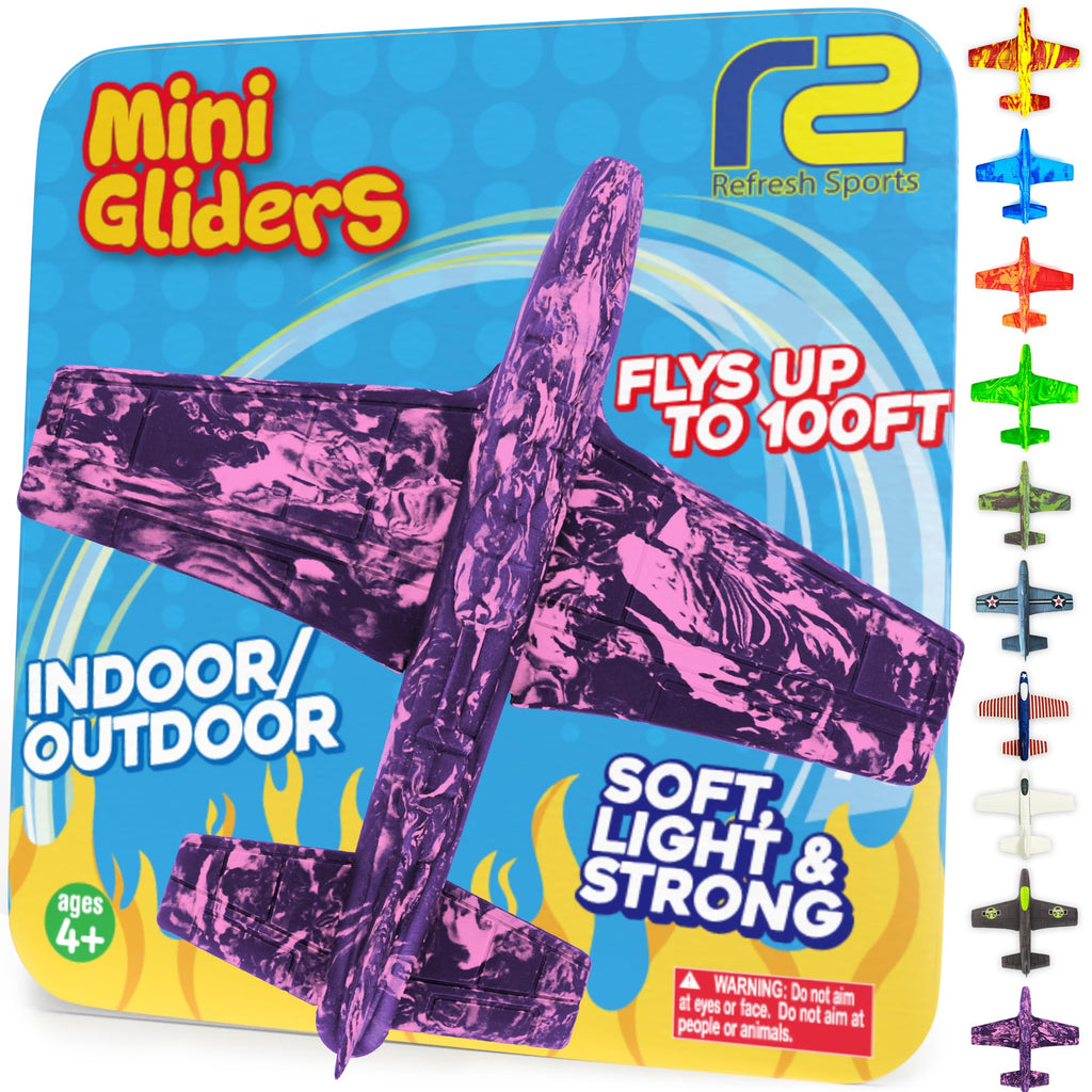 Airplane Toy Foam Airplanes for Kids - Best Easter Stuffers for Boys & Girls - Easy Throwing Air Planes - Gift Idea Toy Games - Styrofoam Plane Glider - Great Gifts for Ages 4 5 6 7 8 9+ Year Old