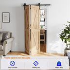 SMARTSTANDARD 3.3ft/40 Bi-Folding Sliding Barn Door Hardware Kit, Bifold Barn Door Hardware Heavy Duty Sturdy Side Mounted for 2 Doors -Smoothly and Quietly-Easy to Install, Fit 36'' Doors, No Doors