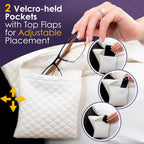 XetraDesign Bed Wedge Pillow for Headboard Gap Up to 7", Triangle Pillow Wedge for Headboard Gap, Gap Filler for Bed, Mattress Wedge Gap Filler, Headboard Space Filler, Corner Pillow, White Queen 60"