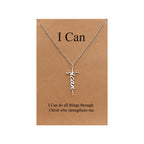 Lcherry Faith Cross Pendant Necklace for Women Religious Christian Jewelry Mother's Day Gifts for Women