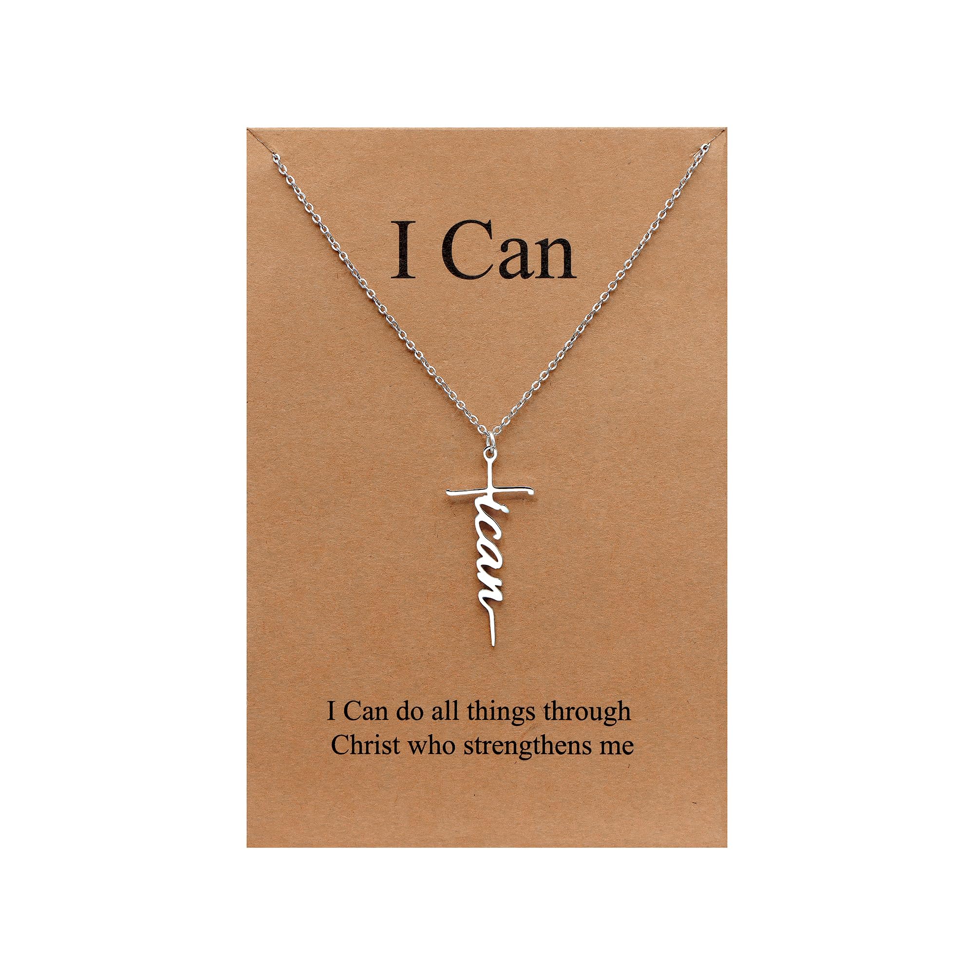 Lcherry Faith Cross Pendant Necklace for Women Religious Christian Jewelry Mother's Day Gifts for Women