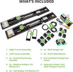 QuickJack Bundle - 6000TL Portable Car Lift, Wall Hangers & Pinch-Weld Blocks, ALI Certified, 6,000-lbs. Capacity, 110V Power Unit, Car Lift for Garage, Shop, & Mechanic