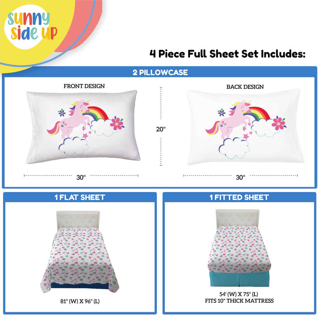 Sunny Side Up Minecraft Creeper & Animals Twin Sheet Set - 3 Piece Kids Bedding Set Includes Pillow Cover - Super Soft Microfiber Sheets