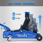 Tonda Floor Jack, Hydraulic Portable Car Jack, 2 Ton (3,800 lb) Capacity, Blue