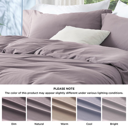 Bedsure Grey Duvet Cover Queen Size - Polyester & Rayon Derived from Bamboo Cooling Queen Duvet Cover Set, 3 Pieces, 1 Zipper Closure Duvet Cover (90"x90") & 2 Pillow Shams, Comforter Sold Separately