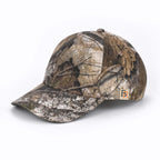Bell Rangers Realtree APX Camo Baseball Cap Hat for Men and Women 100% Cotton Twill (Peached) (US, Alpha, One Size, Plain Cap with Green Visor)