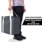 GoSports Giant Wooden Toppling Tower - Stacks Up to 5 ft - Tropical Hardwood