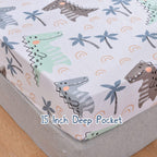 ست ملحفه کودکان یونیکورن صورتی JSD، سایز تویین، ۳ تکه، ملحفه‌های رختخواب میکروفایبر چاپ شده با طرح رنگین کمان برای دختران، جیب عمیق