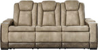 Signature Design by Ashley Next-Gen DuraPella Power Reclining Sofa with Adjustable Headrest, Sand
