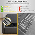 3 in 1 Sofa Bed, 56 Inch Convertible Pull Out Couch, Loveseat Sleeper Sofa with Cup Holders, USB, Sofa Couches for Living Room, Bedroom, Apartment, Dark Grey