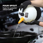 FOUR UNCLES 6L Manual Oil Extractor Pump - Fluid Extractor with 59" Main Hose, Three 41" Extension Tubes for Automotive Oil Change, a Brake Bleeding Hose for Brake Fluid Change