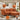 62" Chesterfield Tufted Velvet Sofa Couch with Gourd Wooden Legs, Classic Loveseat Sofa Couch with Nailhead Trim and Flared Arms, Comfy Loveseat Sectional with Chaise for Living Room, Orange