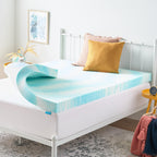 Linenspa Memory Foam Mattress Topper, Queen Size - 2 Inch Gel Infused Memory Foam - Plush Feel - Cooling and Pressure Relieving - CertiPUR Certified