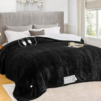 greenoak Heated Blanket Electric Throw 50"X60", Heating Blanket with 10 Heat Levels 1/2/4/6/8 Hours Auto-Off Overheat Protection, Flannel Sherpa Soft Warm Heater, ETL Certified Coral Pink