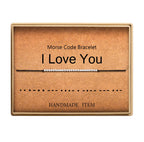 I Love You Morse Code Bracelet Handmade Beads on Silk Cord Bracelet inspirational Gifts for Women Christmas gifts