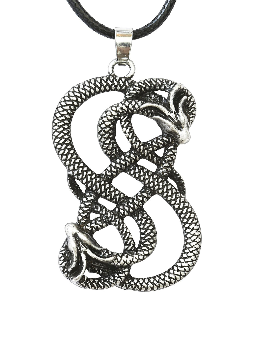 HAQUIL Snake Necklace, Norse Loki Snake Serpent Symbol Pendant, Viking Jewelry Gift for Men and Women