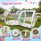 Bubble House aufblasbares PVC-Bubble-Zelt, kommerzielles 10FT Bubble mit UL-Gebläse & Pumpe für Kinder/Erwachsene, Party, Geschlechtsenthüllung, 10FT Durchmesser Bubble, 6FT Tunnel