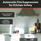 Rangehood® Fire Suppressor – Automatic StoveTop Fire Suppressor for Residential Kitchen Safety – Easy to Install, Direct Flame-Activated, Non-Toxic Fire Suppression System (1 Pair)