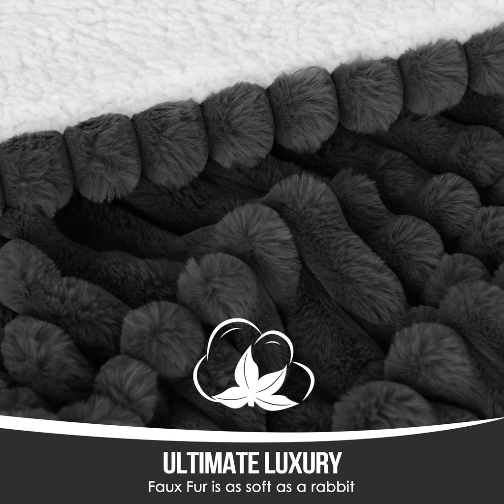 Coperta Elettrica Riscaldata Plaid con 5 Livelli di Riscaldamento e Spegnimento Automatico dopo 4 Ore, Plaid Riscaldato 50"x60" con Certificazione ETL e FCC per Casa e Ufficio, Lavabile in Lavatrice, Grigio Scuro