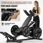 Mikolo Leg Press Hack Squat Machine, 30-Degree Compact Leg Press Machine for Home Gym, Hack Squat Machine with Removable Shoulder Pad, Lower Body Workout Equipment ( Combo Machine)