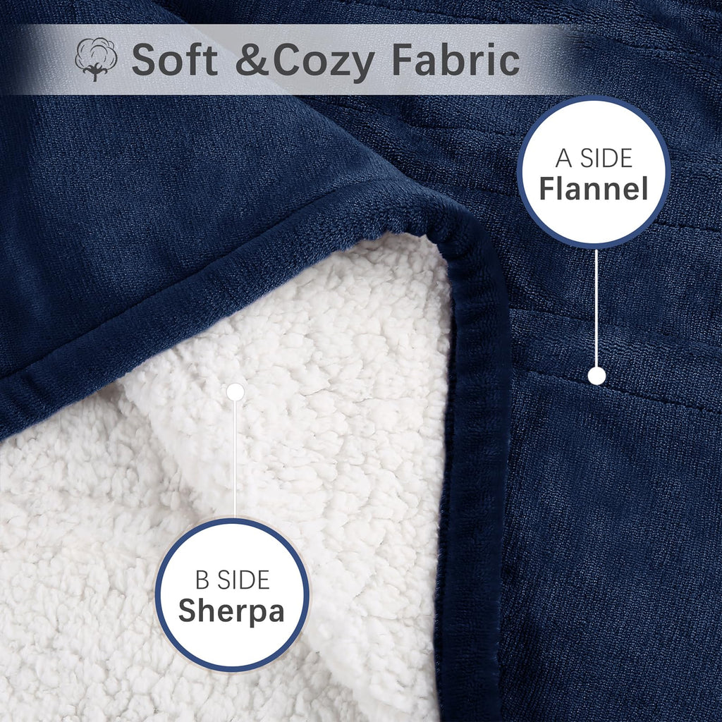 Coperta Elettrica Riscaldata Plaid con 5 Livelli di Riscaldamento e Spegnimento Automatico dopo 4 Ore, Plaid Riscaldato 50"x60" con Certificazione ETL e FCC per Casa e Ufficio, Lavabile in Lavatrice, Grigio Scuro