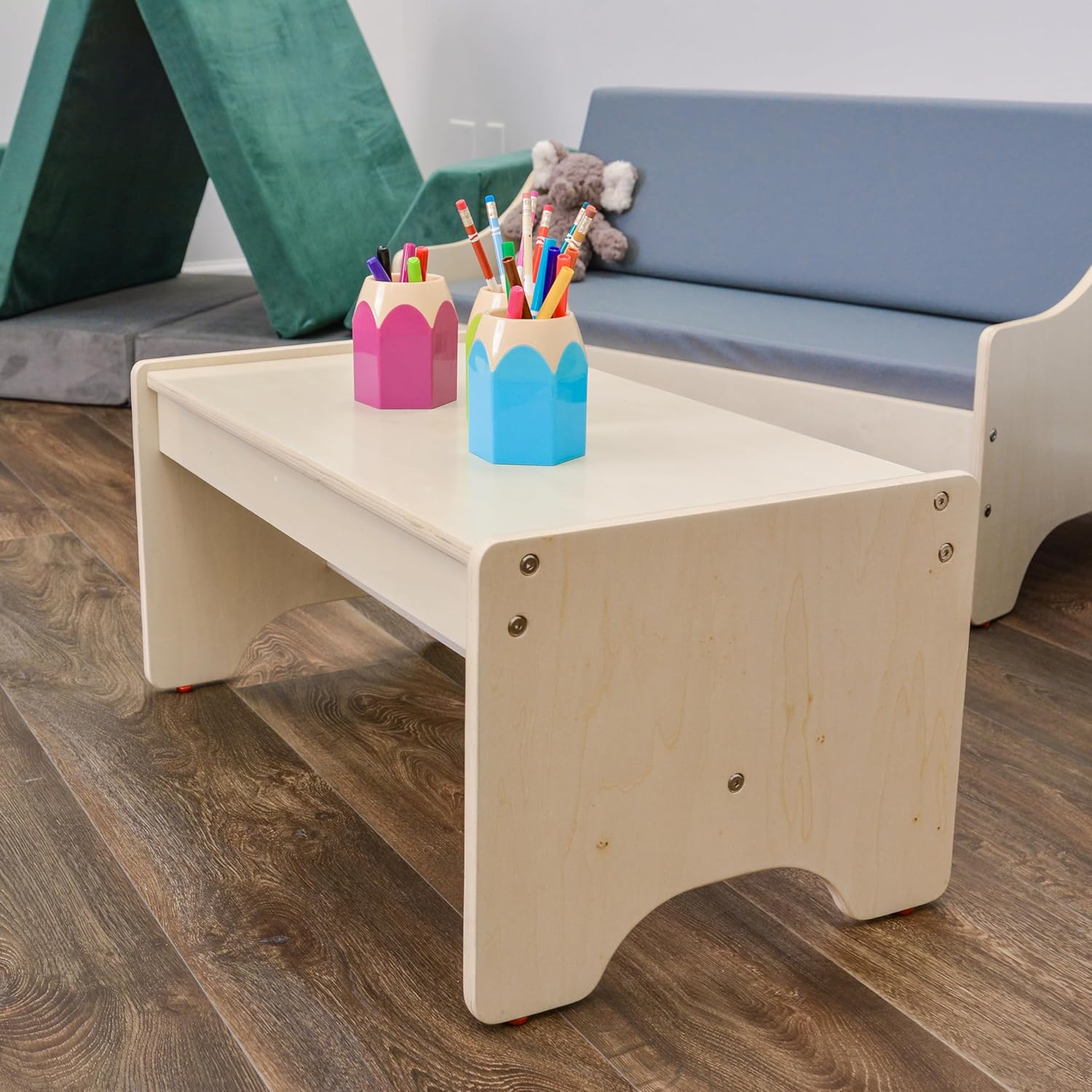 Children’s Factory Everyday Lounge Coffee Table, Toddler Reading Book Nook Table, Daycare, Preschool, Classroom or Playroom Kids Furniture, DIY Assembly