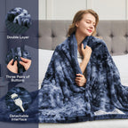 Manta Elétrica Aquecida OCTROT - Manta de Aquecimento em Sherpa de Lã para Sofá, Manta de Aquecimento de Pelo Sintético para Colo com Temporizador de 5 Posições e 10 Níveis de Aquecimento, Certificação ETL&FCC, para Adultos