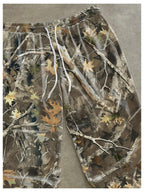 RoseSeek Men's Vintage Camo Pants Wide Leg Drawstring Waist Casual Baggy Sweatpants Trousers Streetwear Green Small