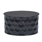 SIMPLIHOME Whitney Industrial 17 inch Wide Metal Storage Accent Side Table in Antique Bronze, Fully Assembled for the Living Room and Bedroom